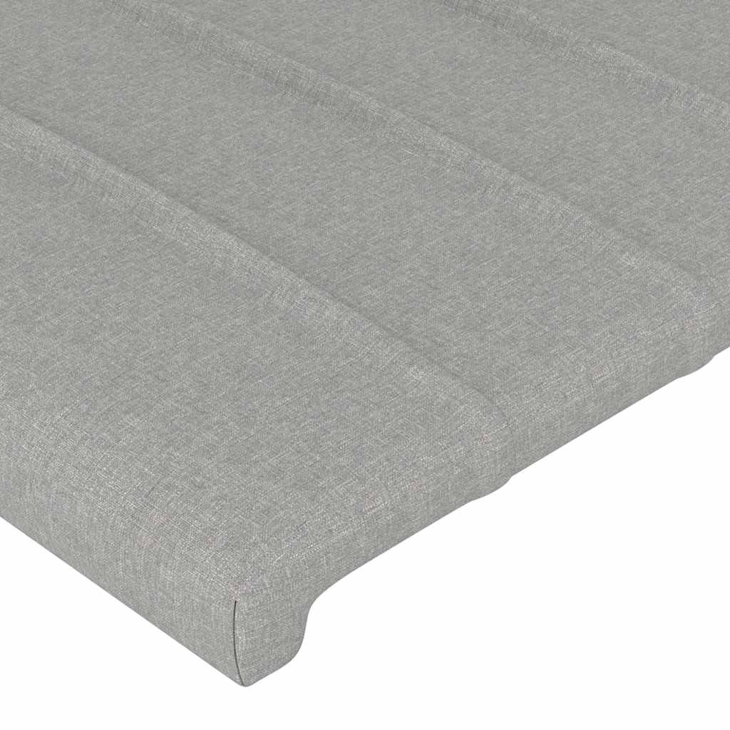 Cadre de lit sans matelas gris clair 80x200 cm tissu - XIOS