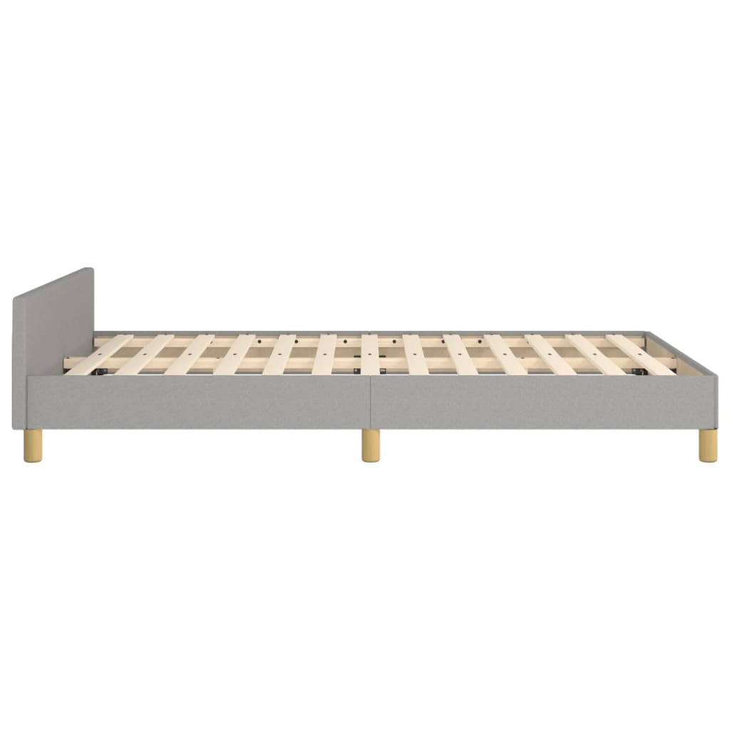 Cadre de lit sans matelas gris clair 120x200 cm tissu - XIOS