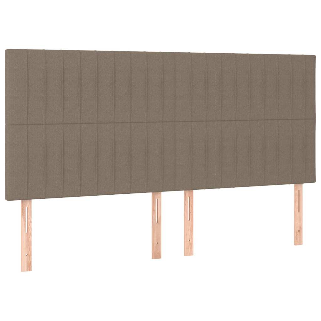 Cadre de lit sans matelas taupe 180x200 cm tissu