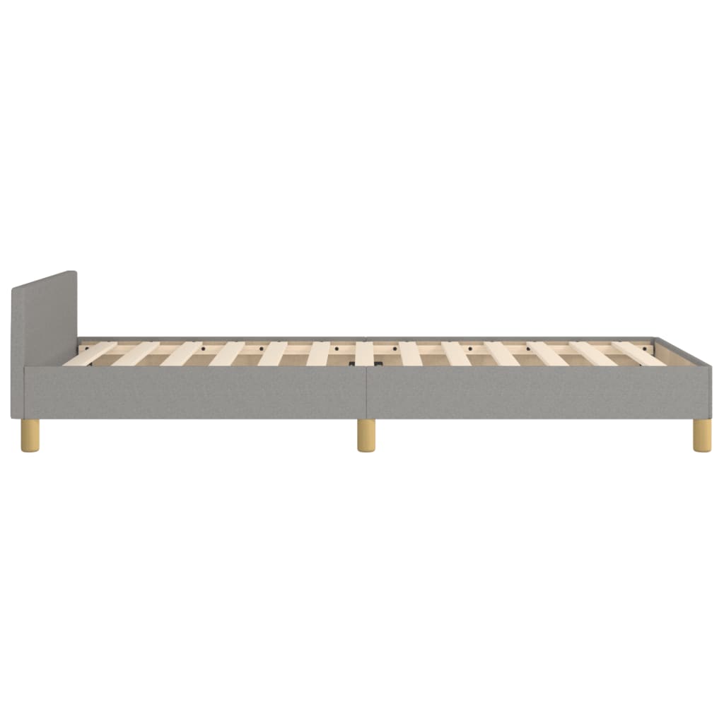 Cadre de lit sans matelas gris clair 90x200 cm tissu - XIOS