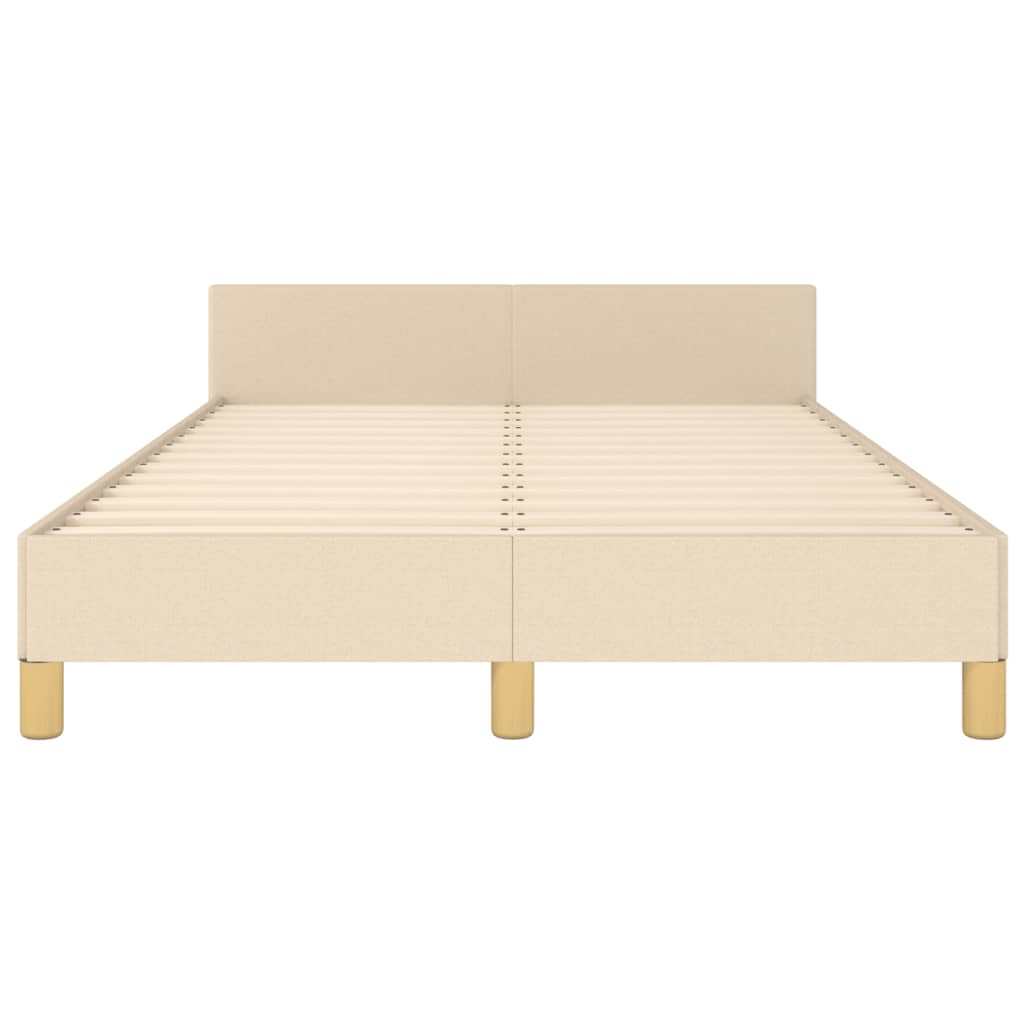 Cadre de lit sans matelas crème 120x200 cm tissu - XIOS