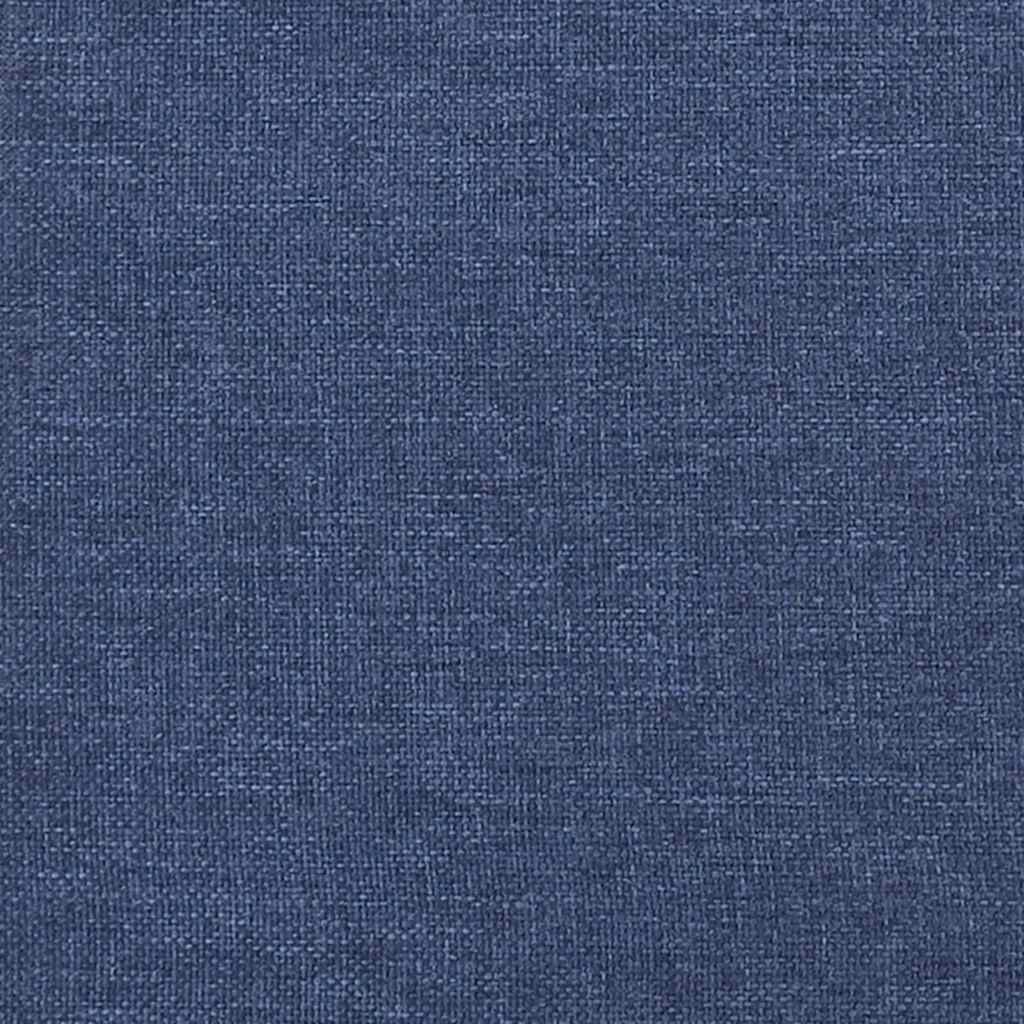 Cadre de lit sans matelas avec tête de lit bleu 200x200cm tissu - XIOS