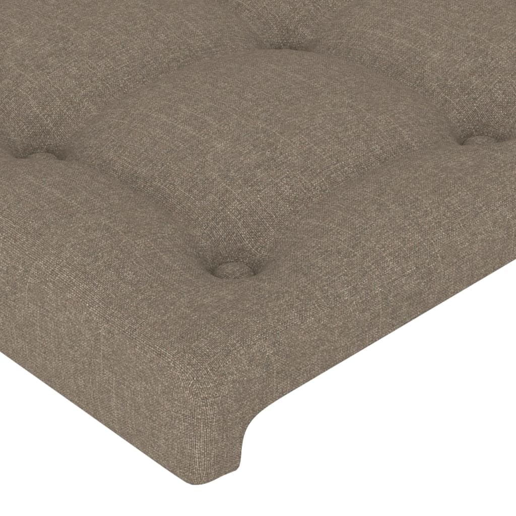 Cadre de lit sans matelas avec tête de lit taupe 80x200cm tissu - XIOS