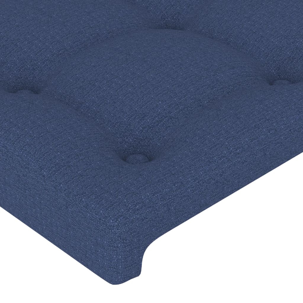 Cadre de lit sans matelas avec tête de lit bleu 80x200 cm tissu - XIOS