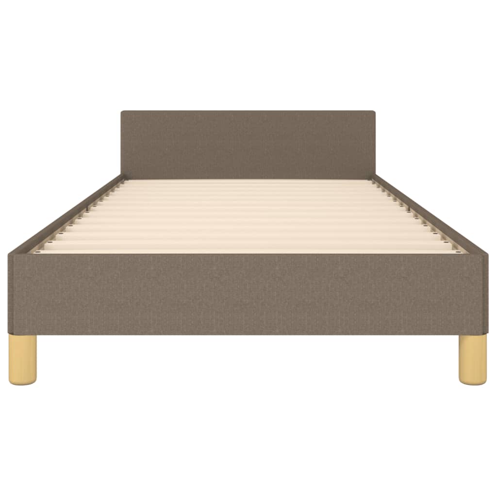 Cadre de lit sans matelas avec tête de lit taupe 90x190cm tissu - XIOS