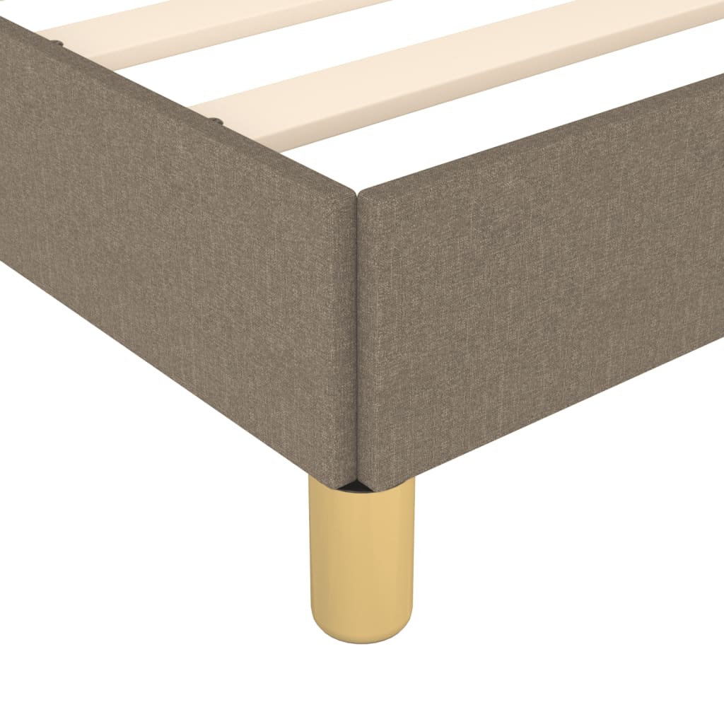 Cadre de lit sans matelas avec tête de lit taupe 90x190cm tissu - XIOS