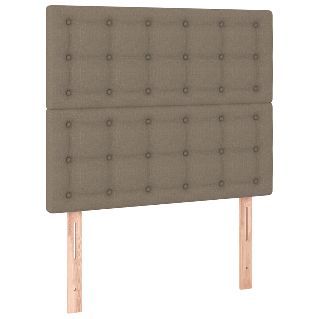 Cadre de lit sans matelas avec tête de lit taupe 90x190cm tissu - XIOS