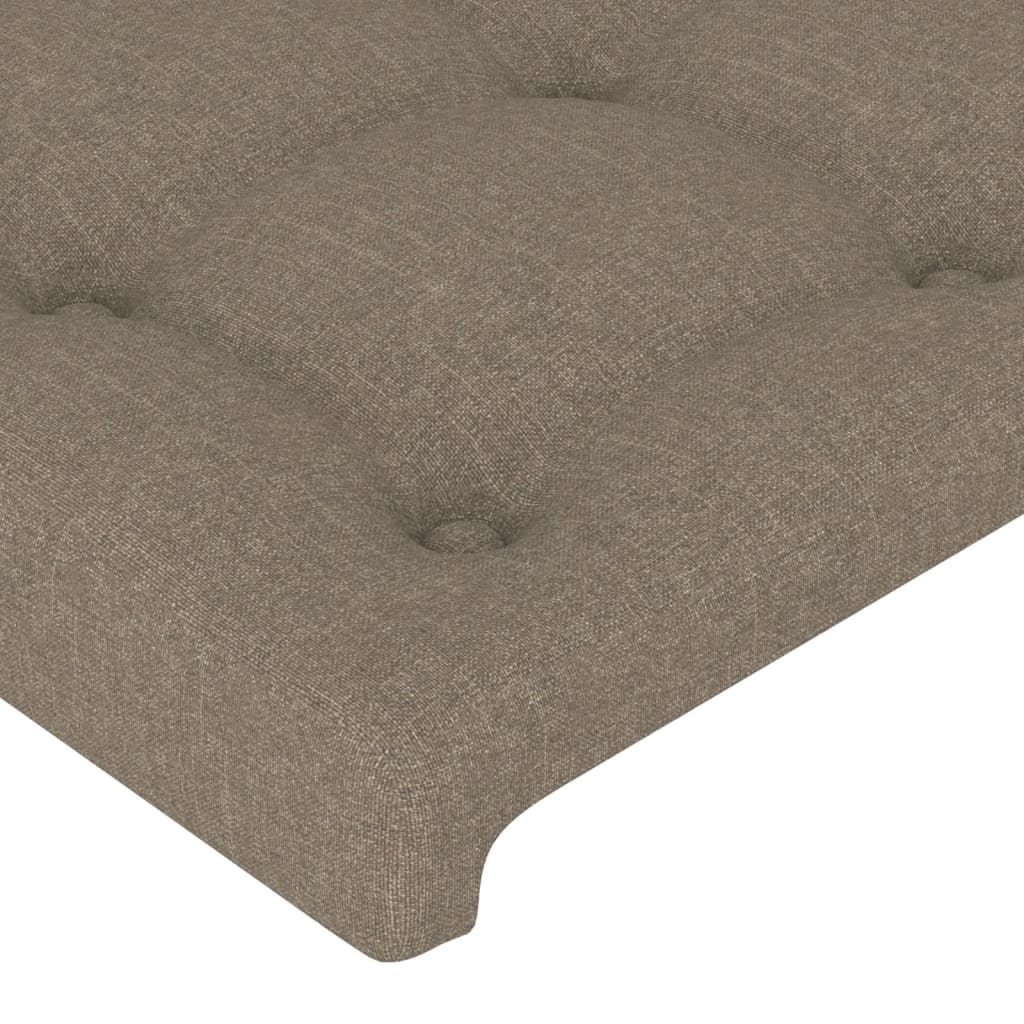 Cadre de lit sans matelas avec tête de lit taupe 90x190cm tissu - XIOS