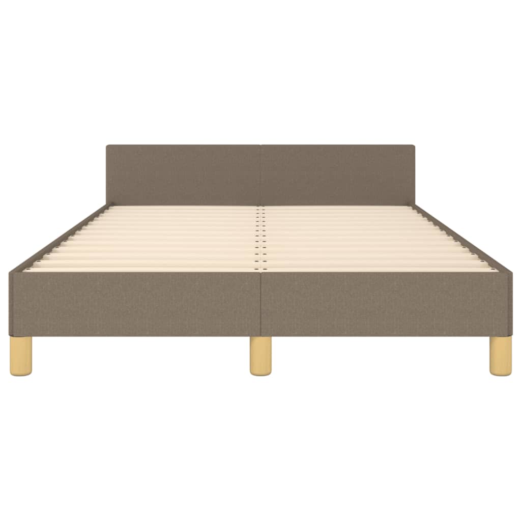 Cadre de lit sans matelas taupe 120x200 cm tissu - XIOS