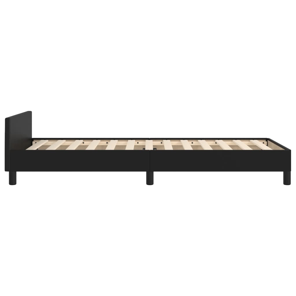 Cadre de lit sans matelas noir 80x200 cm similicuir - XIOS