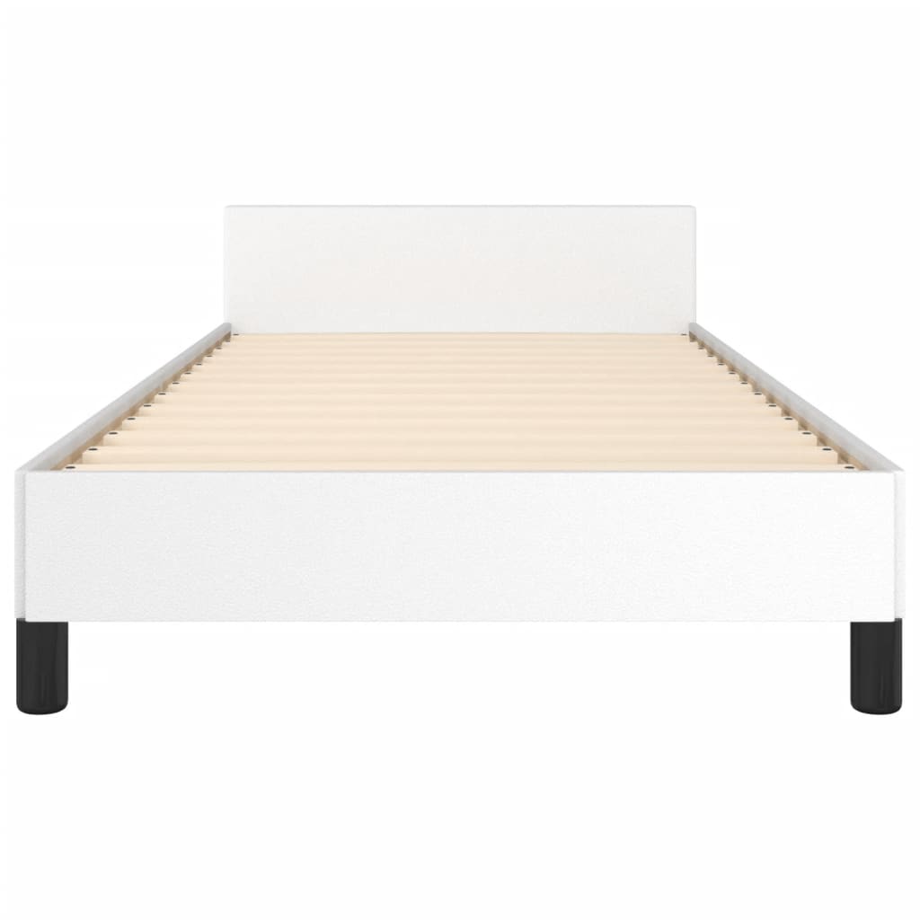 Cadre de lit sans matelas blanc 100x200 cm similicuir - XIOS