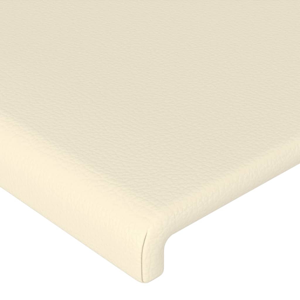 Cadre de lit sans matelas crème 100x200 cm similicuir