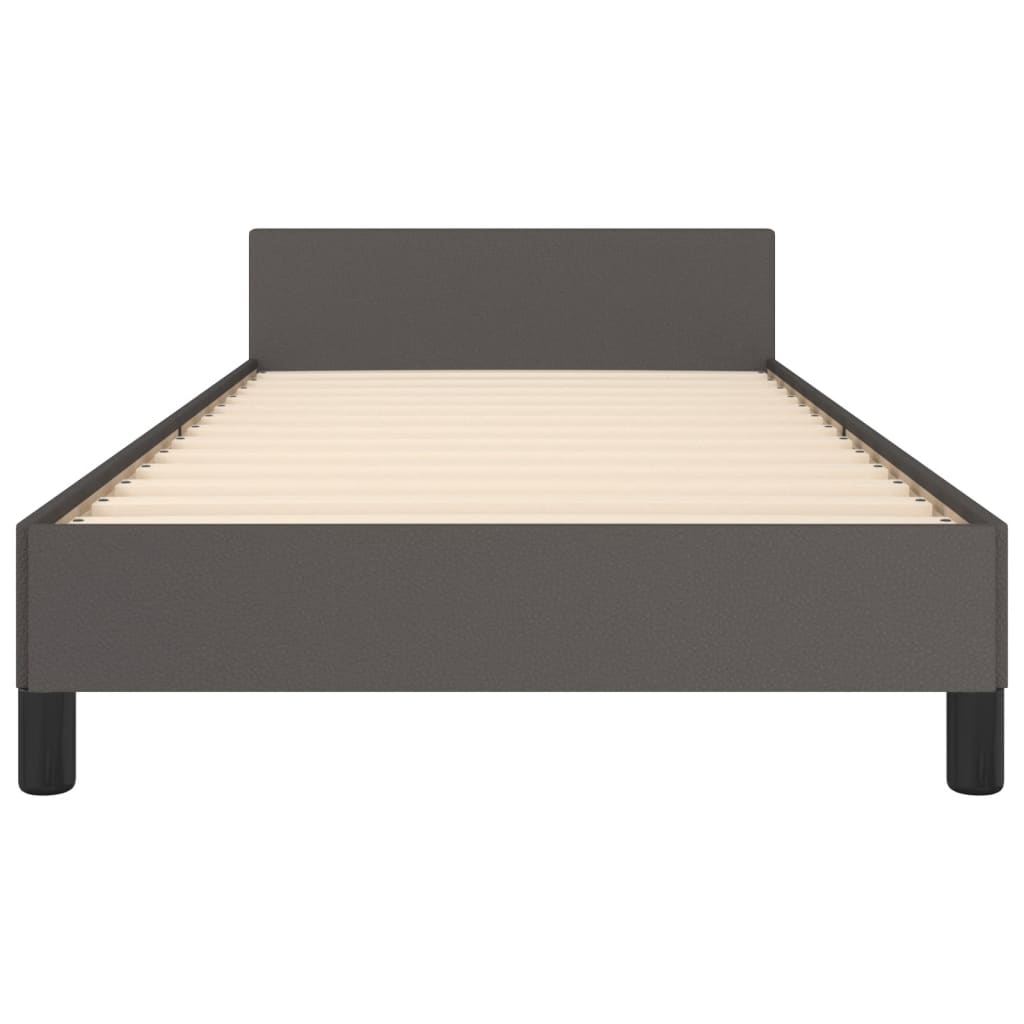 Cadre de lit sans matelas gris 100x200 cm similicuir - XIOS