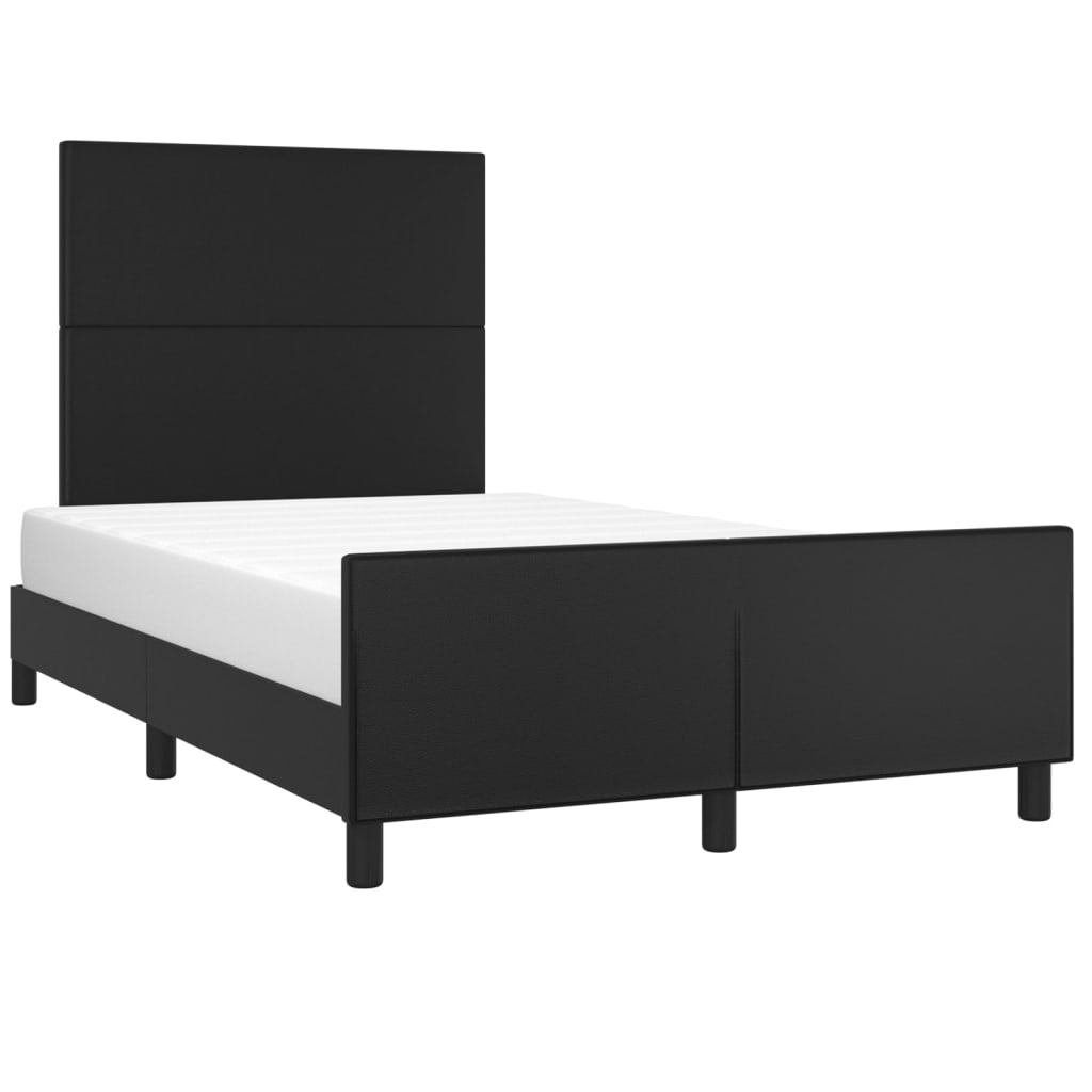 Cadre de lit sans matelas noir 120x200 cm similicuir - XIOS