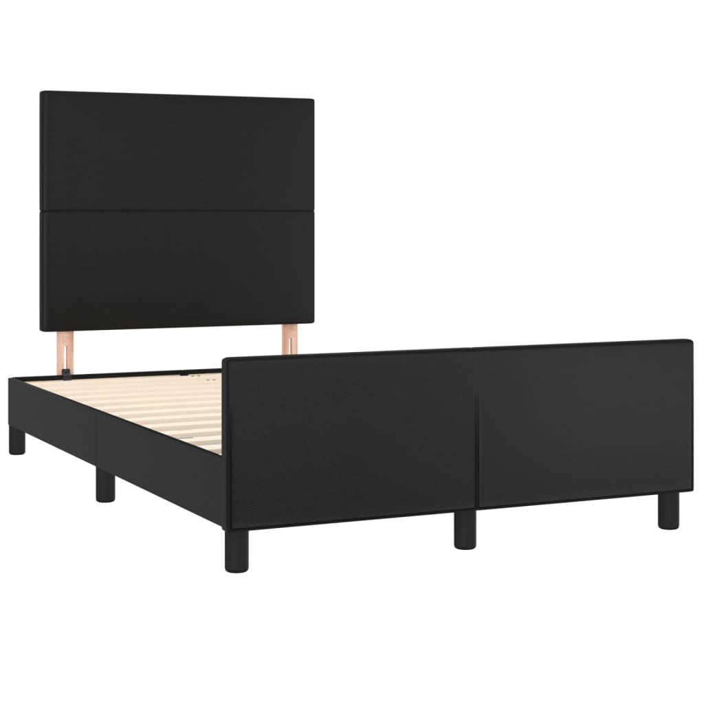 Cadre de lit sans matelas noir 120x200 cm similicuir - XIOS