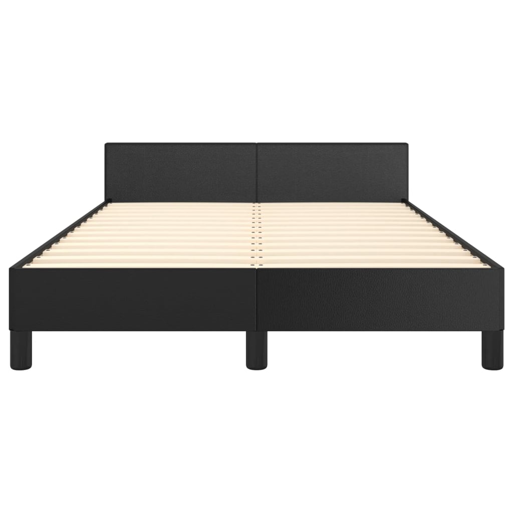 Cadre de lit sans matelas noir 120x200 cm similicuir - XIOS