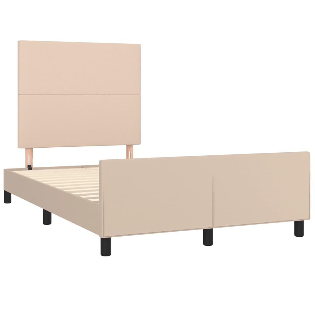 Cadre de lit sans matelas cappuccino 120x200 cm similicuir - XIOS