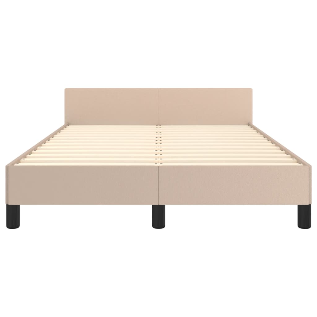 Cadre de lit sans matelas cappuccino 120x200 cm similicuir - XIOS