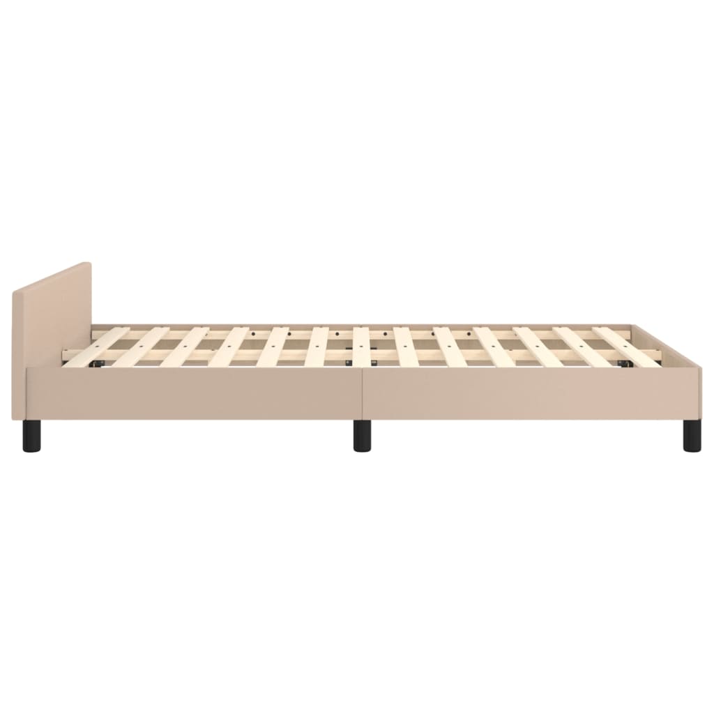 Cadre de lit sans matelas cappuccino 120x200 cm similicuir - XIOS