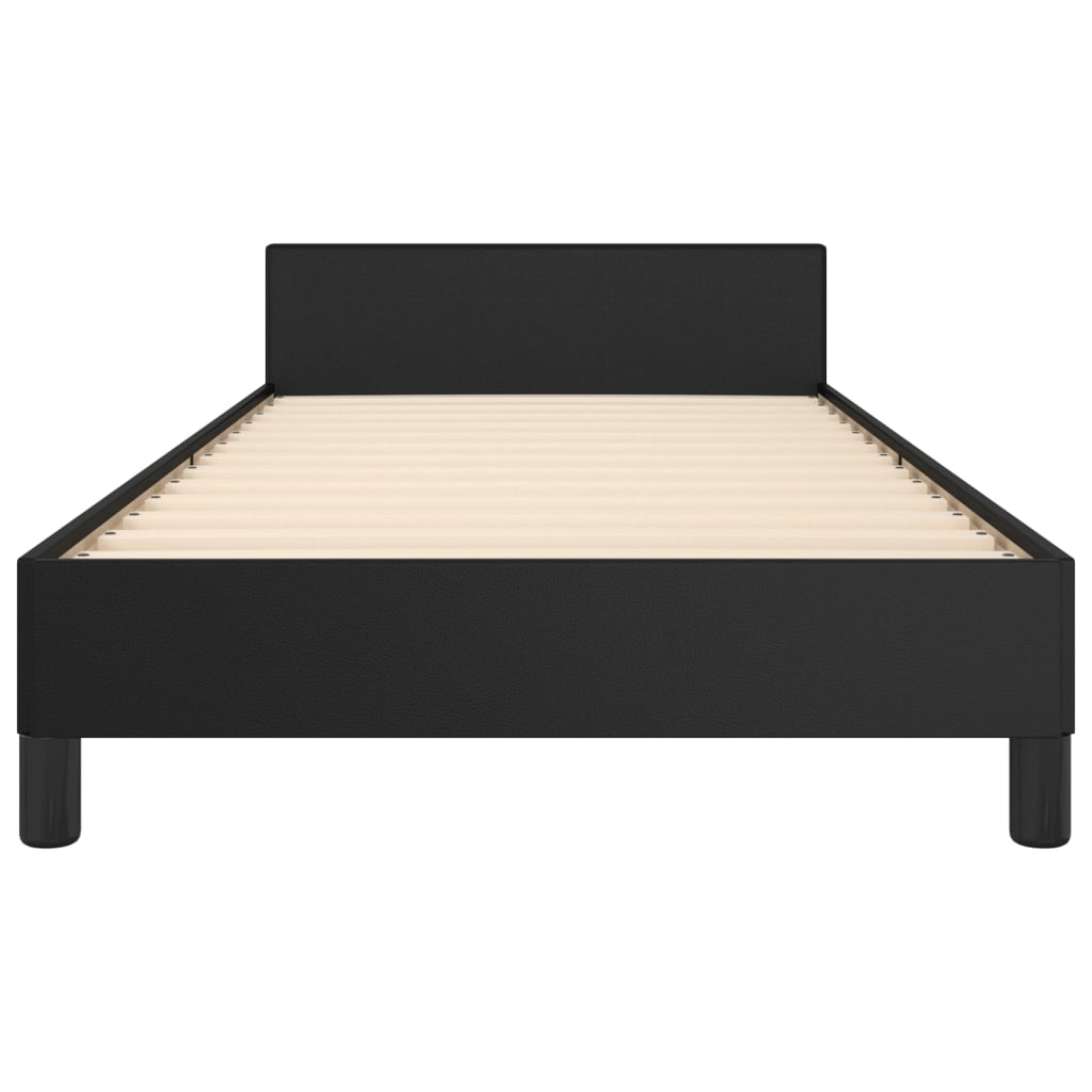 Cadre de lit sans matelas noir 90x200 cm similicuir - XIOS