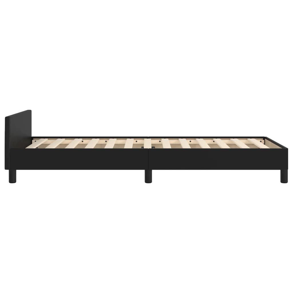 Cadre de lit sans matelas noir 100x200 cm similicuir - XIOS