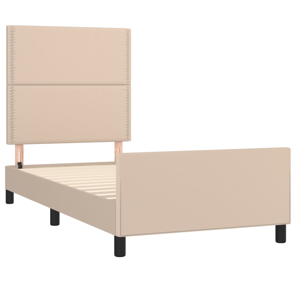 Cadre de lit sans matelas cappuccino 100x200 cm similicuir - XIOS