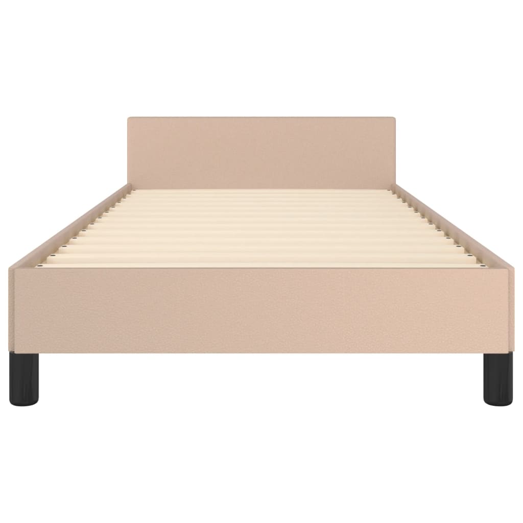 Cadre de lit sans matelas cappuccino 100x200 cm similicuir - XIOS