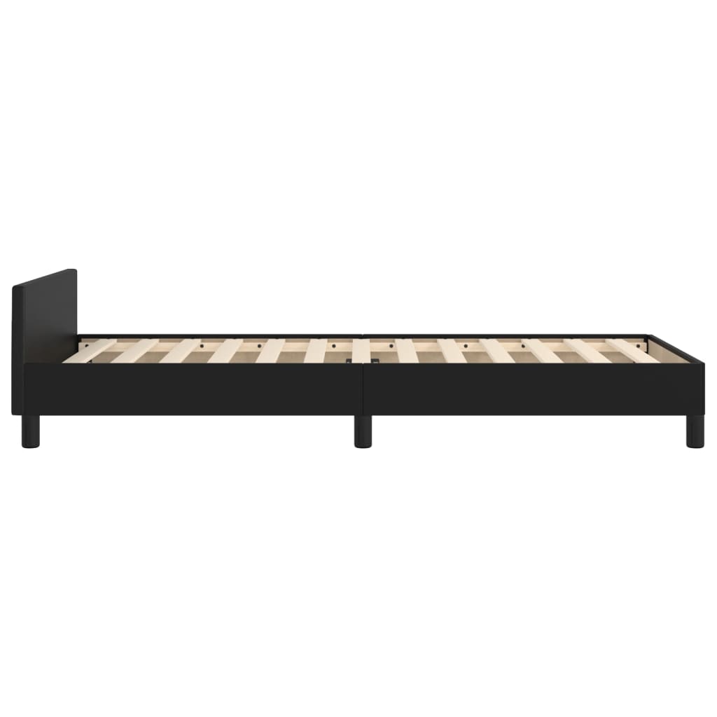 Cadre de lit sans matelas noir 80x200 cm similicuir - XIOS