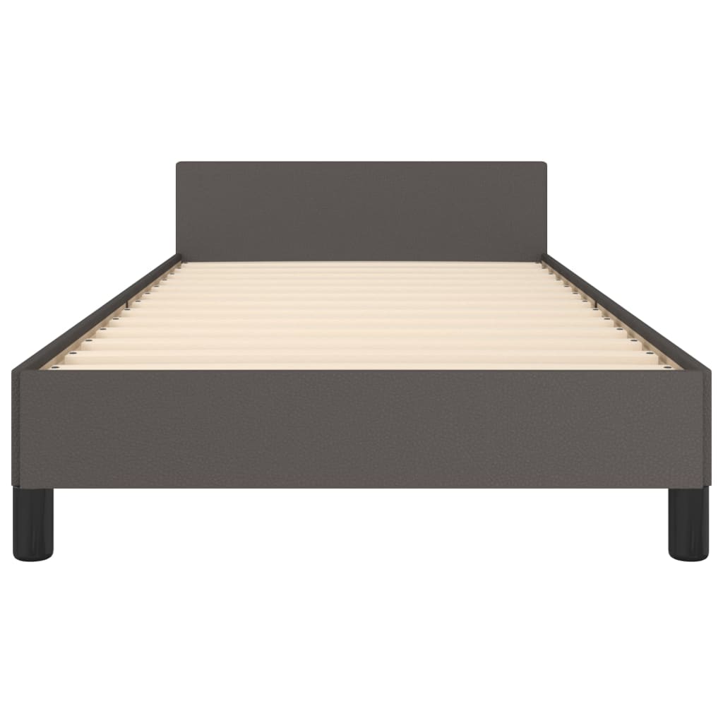 Cadre de lit sans matelas gris 80x200 cm similicuir - XIOS