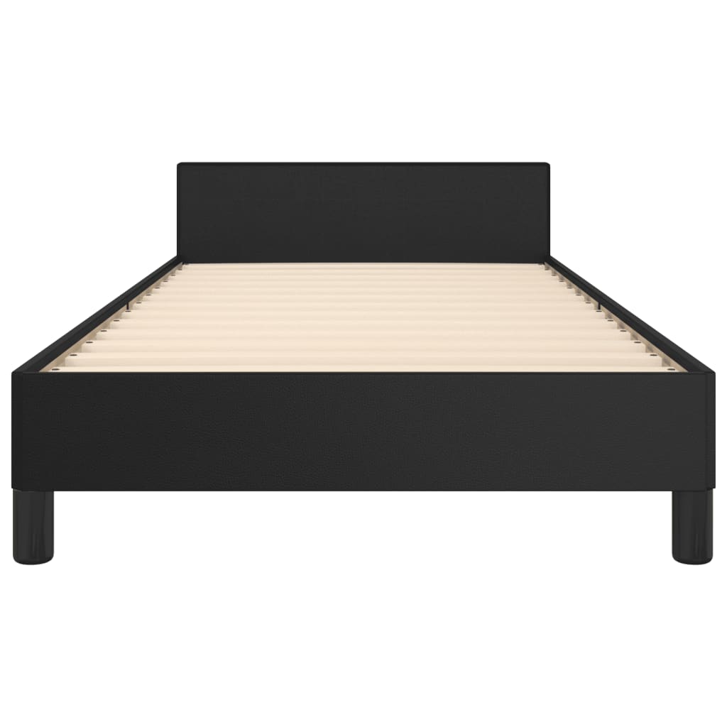 Cadre de lit sans matelas noir 90x200 cm similicuir - XIOS