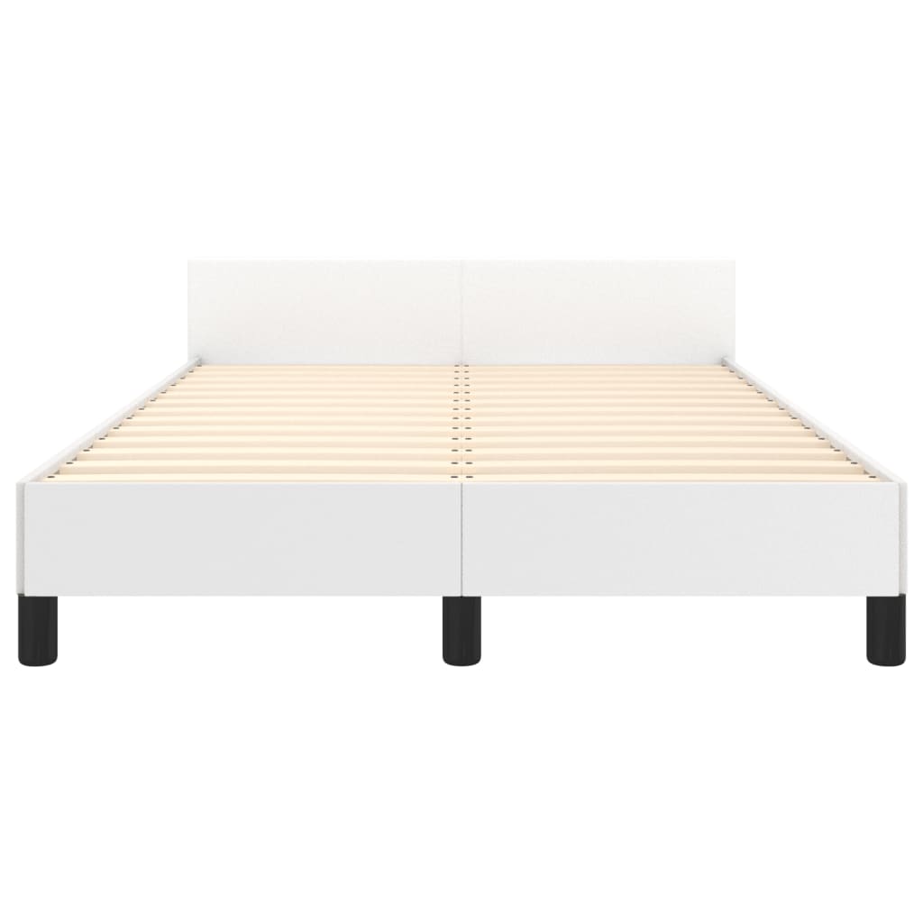 Cadre de lit sans matelas blanc 120x200 cm similicuir - XIOS