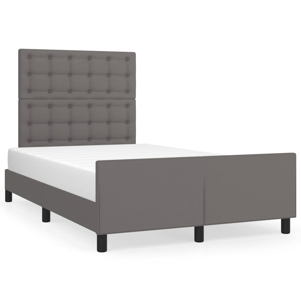 Cadre de lit sans matelas gris 120x200 cm similicuir - XIOS