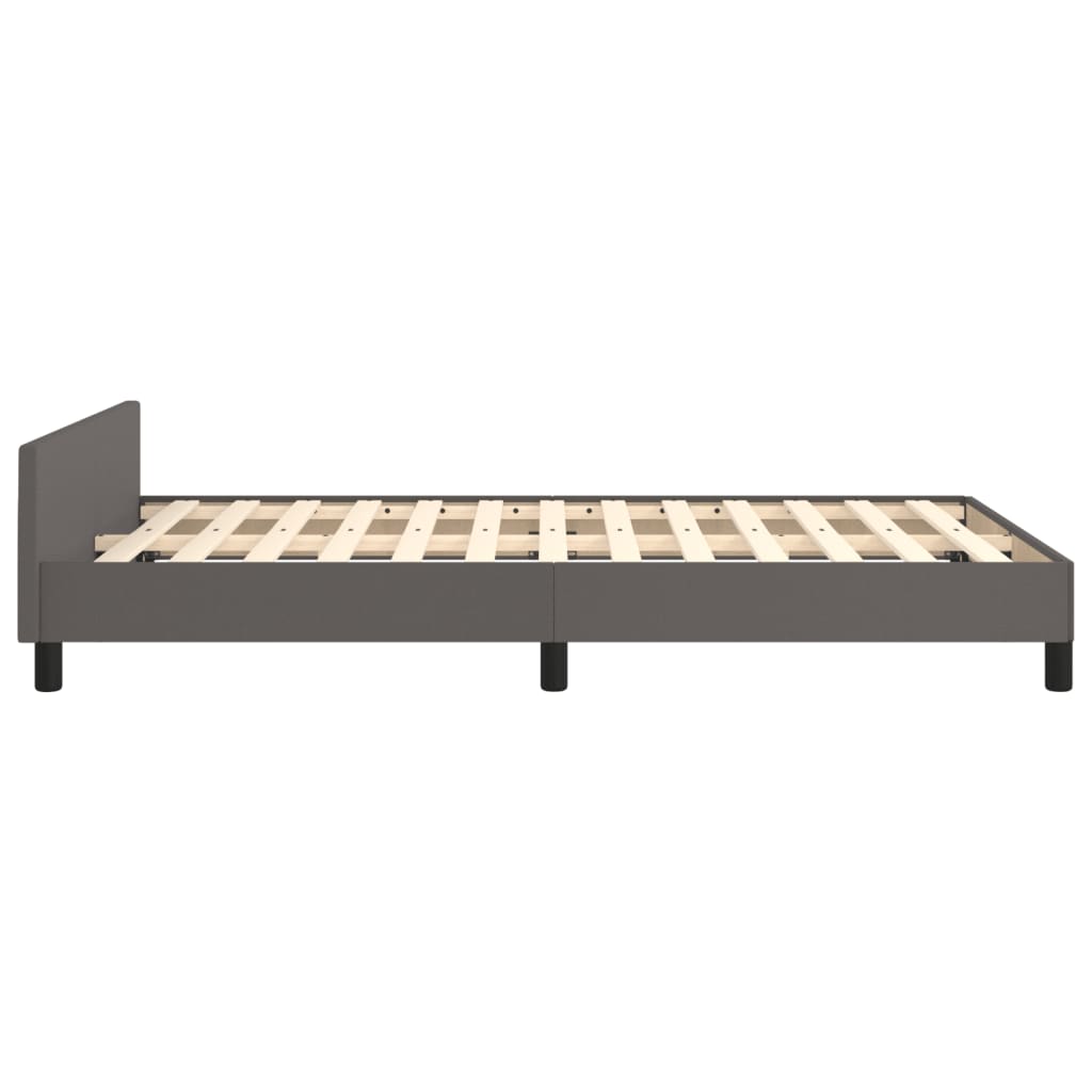 Cadre de lit sans matelas gris 120x200 cm similicuir - XIOS