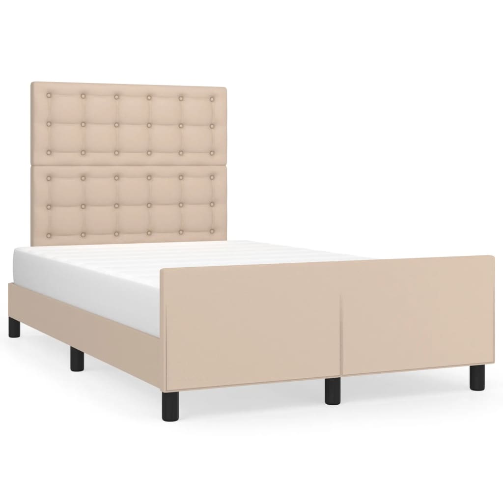 Cadre de lit sans matelas cappuccino 120x200 cm similicuir - XIOS