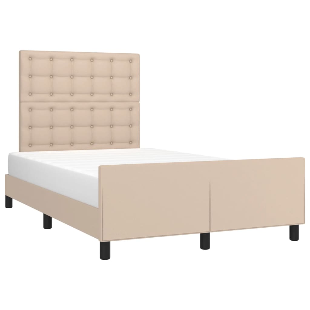 Cadre de lit sans matelas cappuccino 120x200 cm similicuir - XIOS
