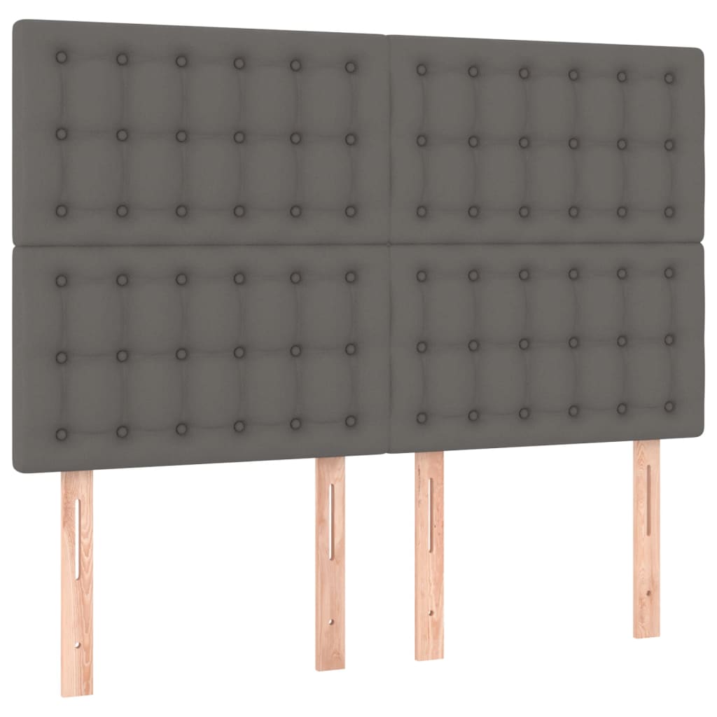 Cadre de lit sans matelas gris 140x190 cm similicuir - XIOS
