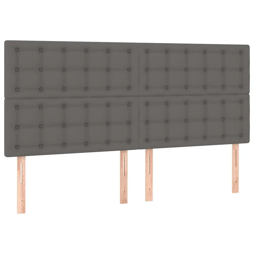 Cadre de lit sans matelas gris 160x200 cm similicuir - XIOS