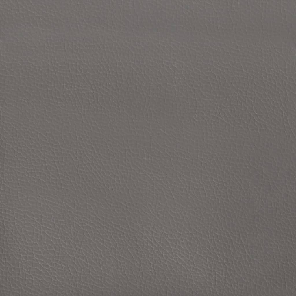 Cadre de lit sans matelas gris similicuir - XIOS