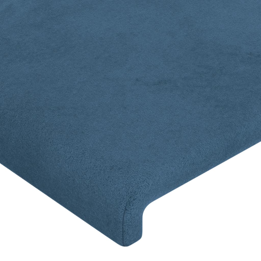 Cadre de lit sans matelas bleu foncé 90x200 cm velours - XIOS