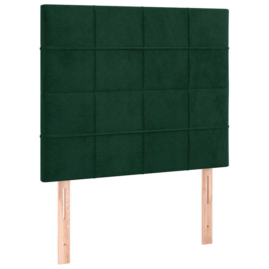 Cadre de lit sans matelas vert foncé 80x200 cm velours - XIOS