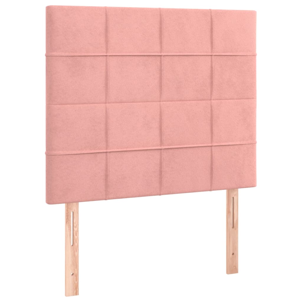 Cadre de lit sans matelas rose 80x200 cm velours - XIOS