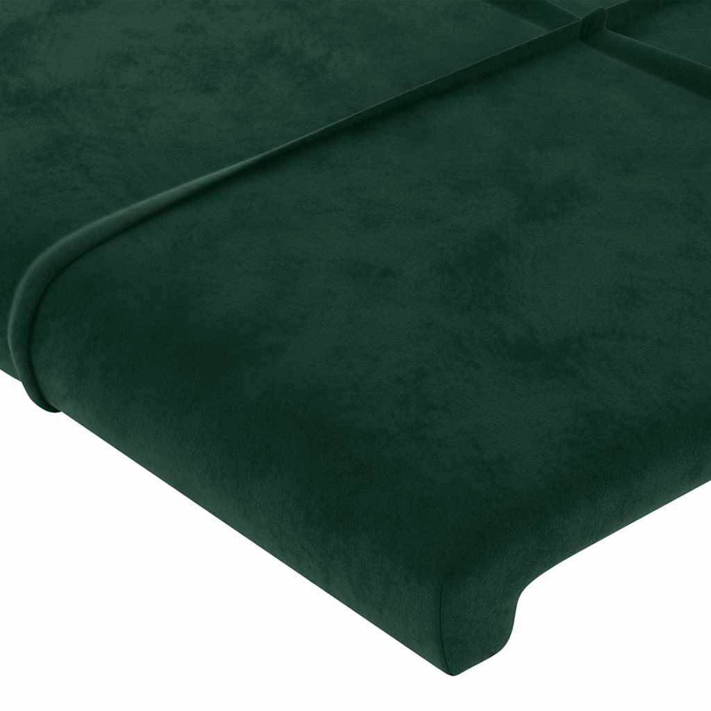 Cadre de lit sans matelas vert foncé 90x190 cm velours - XIOS