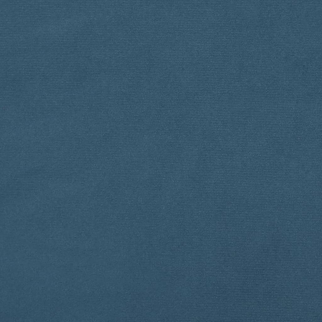 Cadre de lit sans matelas bleu foncé 160x200 cm velours - XIOS