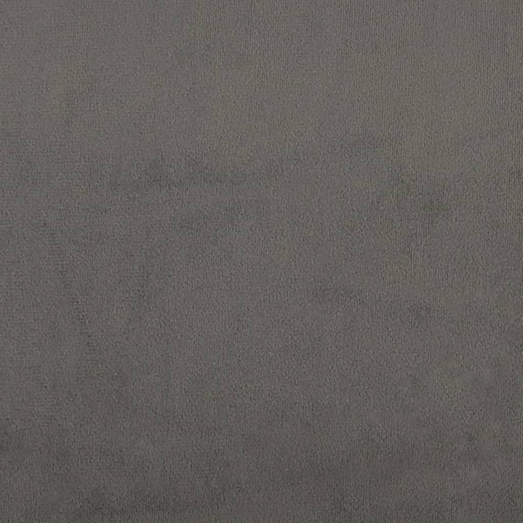 Cadre de lit sans matelas gris foncé 200x200 cm velours - XIOS