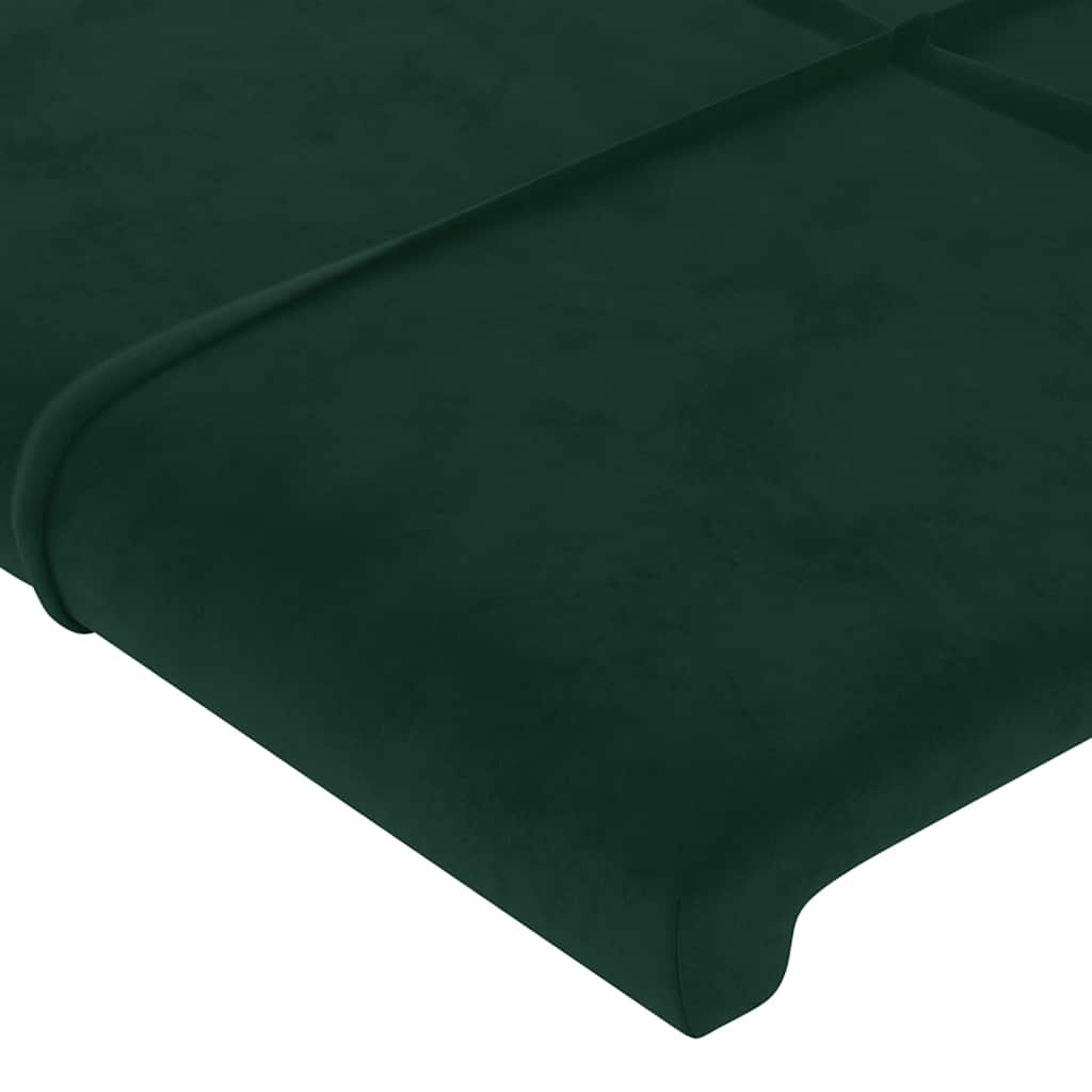 Cadre de lit sans matelas vert foncé 200x200 cm velours - XIOS
