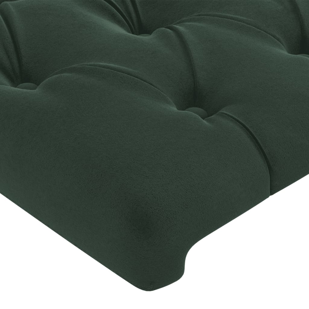 Cadre de lit sans matelas vert foncé 80x200 cm velours - XIOS