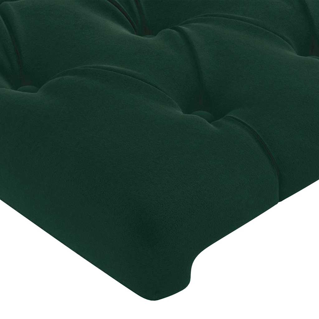 Cadre de lit sans matelas vert foncé 90x200 cm velours - XIOS