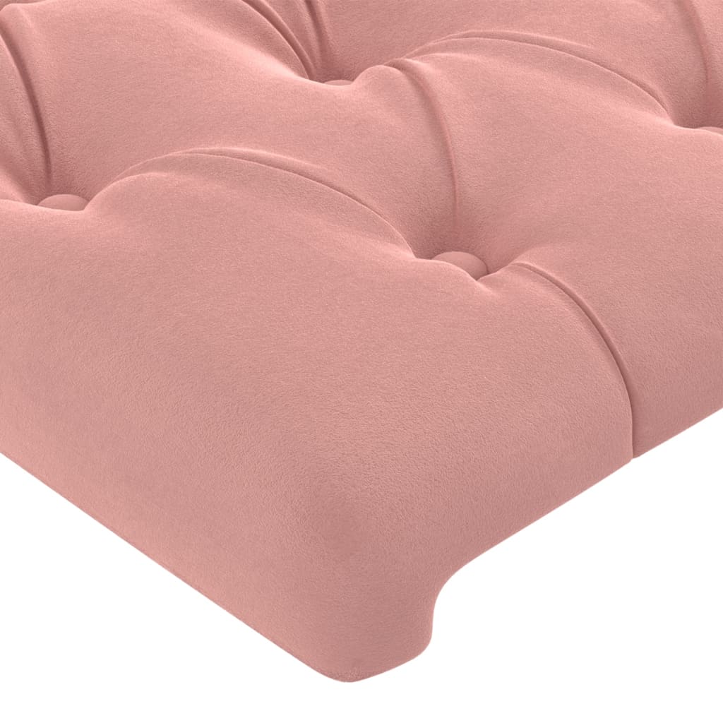 Cadre de lit sans matelas rose 200x200 cm velours - XIOS