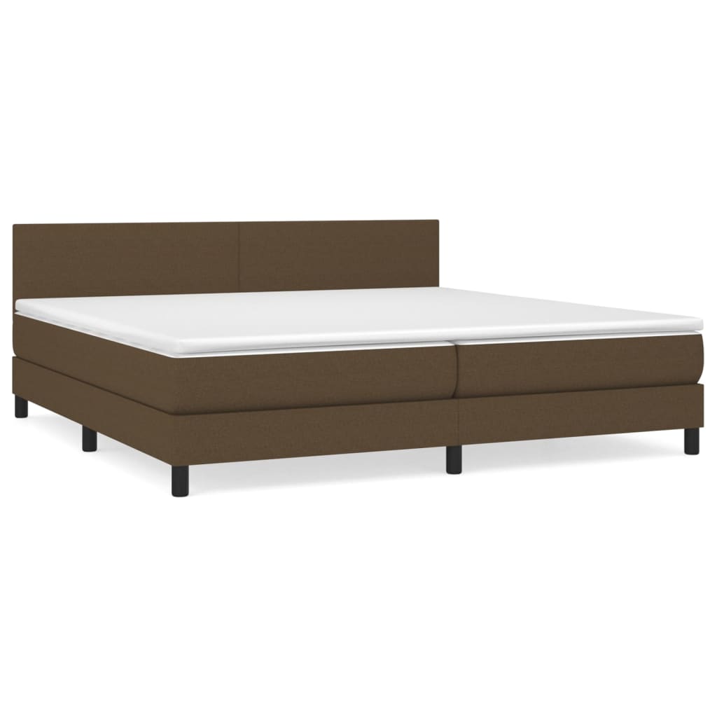 Sommier à lattes de lit avec matelas Marron foncé 200x200 cm - XIOS