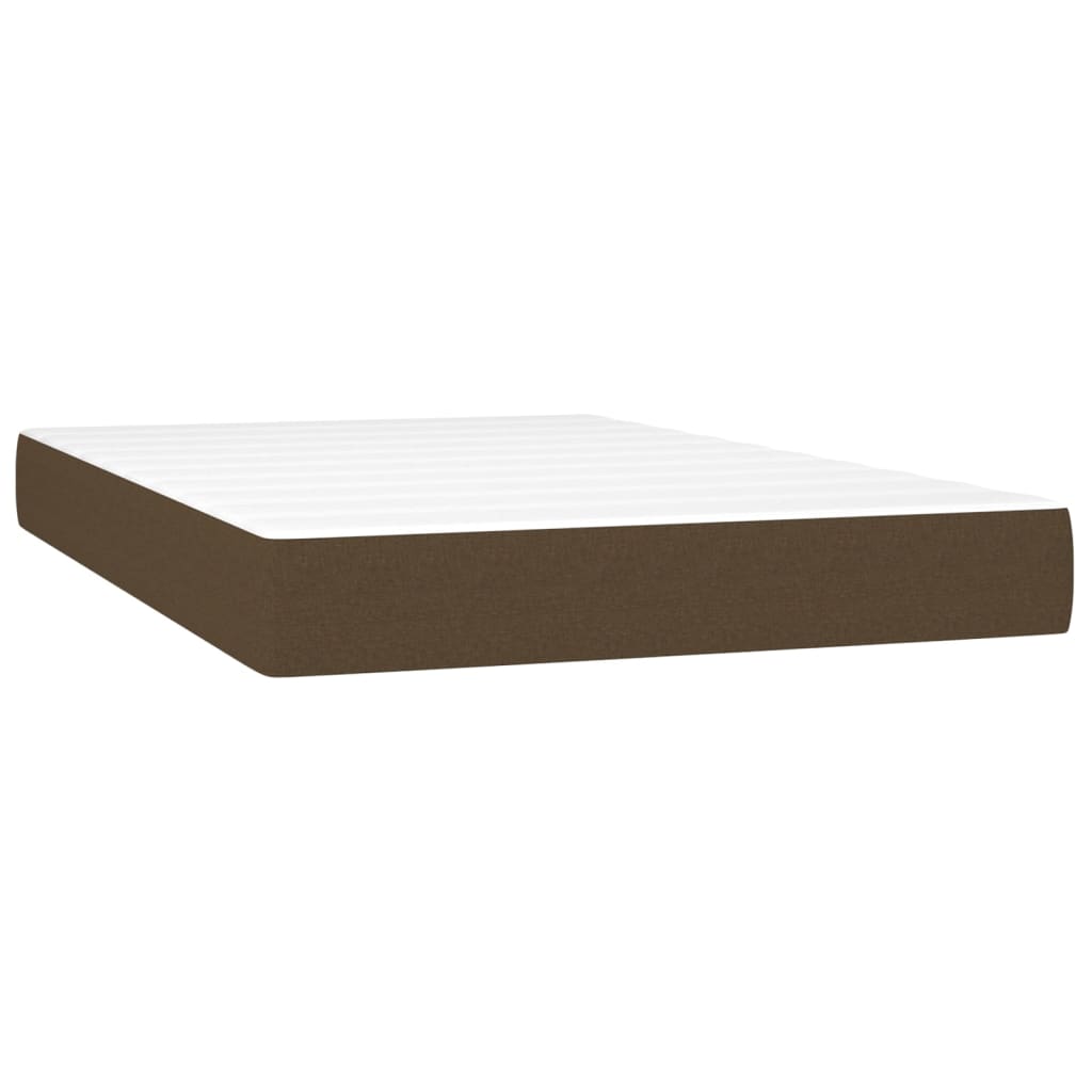 Sommier à lattes de lit avec matelas Marron foncé 120x200 cm Lits & cadres de lit vidaXL